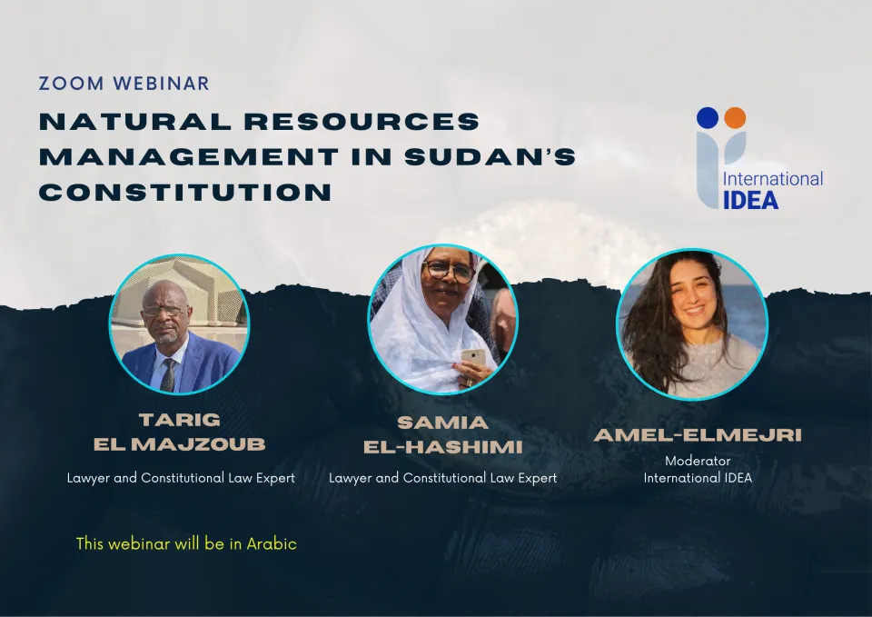 Webinar:  Natural Resources Management in Sudan’s Constitution